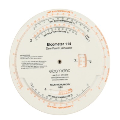 Elcometer 114 露点计算盘